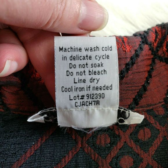 APPARENZA Black & Red Button Front Jacket Size XL - Picture 5 of 7